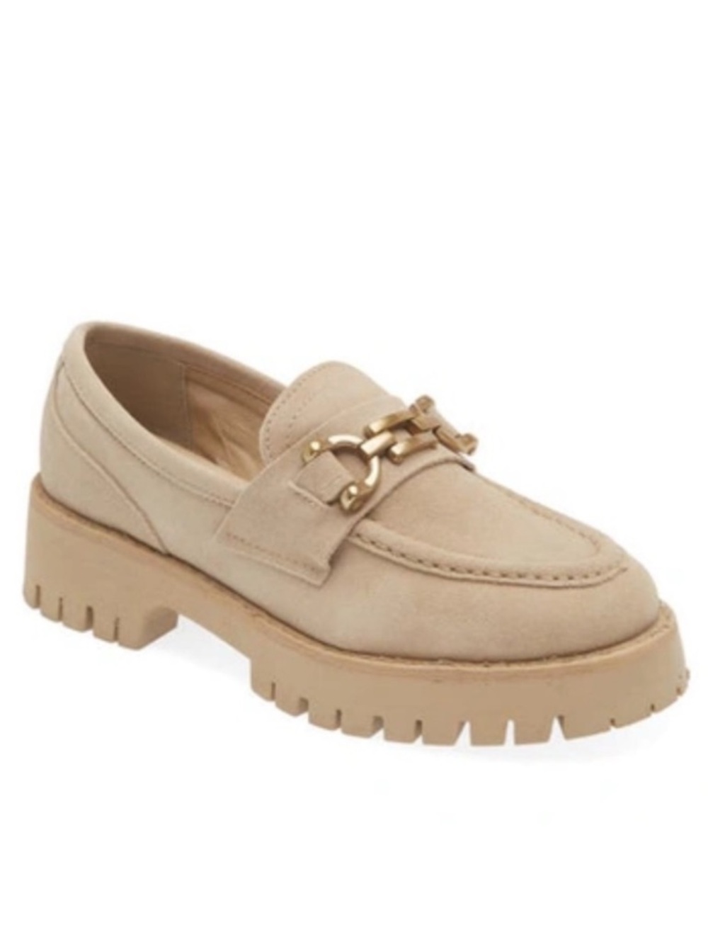 Steve Madden Lyanna Platform Loafer In Tan Suede - Size 6.5 Like NEW!